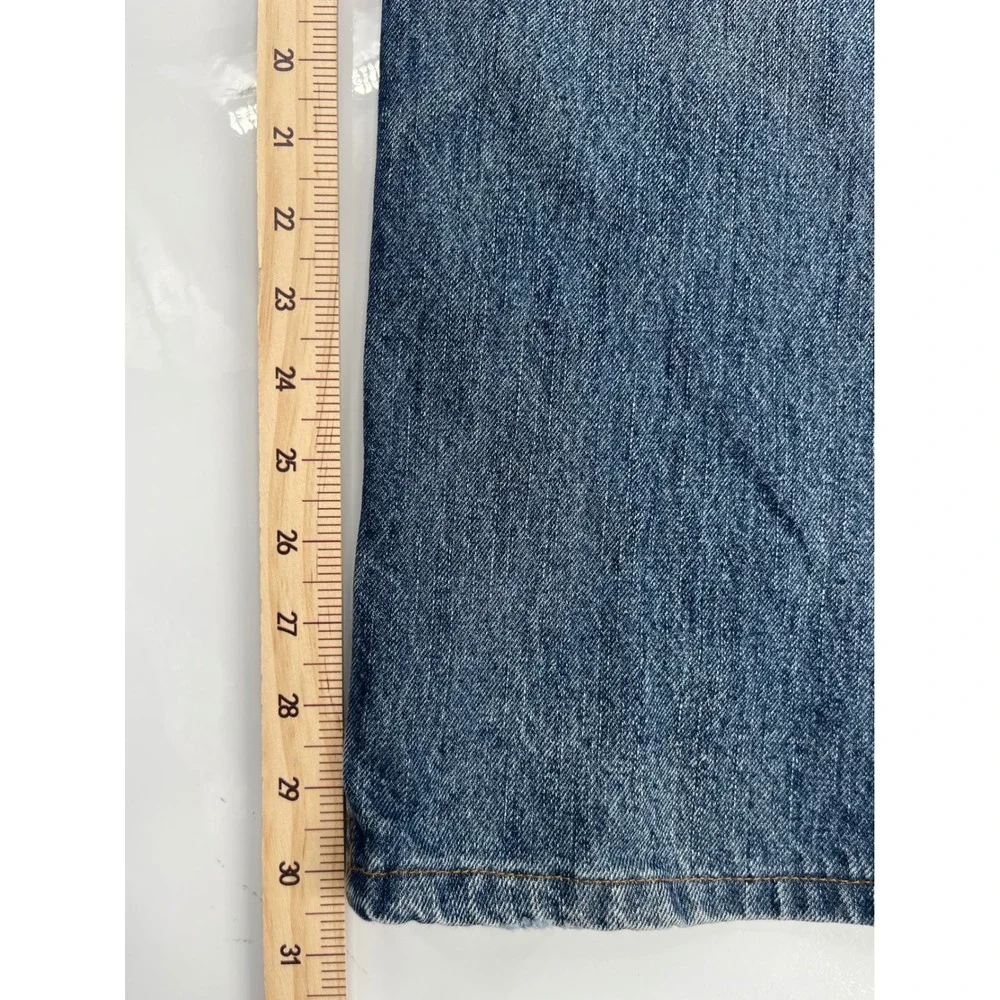 Lands End Traditional Fit Mens Jeans 38x30 Medium Wash Straight Leg Denim